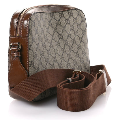 Gucci GG Supreme Monogram Azalea Calfskin Retro Interlocking G Messenger Shoulder Bag Beige Ebony Brown Sugar 3 of 10