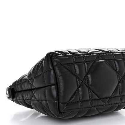 Christian Dior Calfskin Macrocannage Small Diortravel Nomad Pouch Black 9 of 10