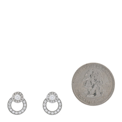 Piaget 18K White Gold Diamond Possession Round Drop Earrings 2 of 4