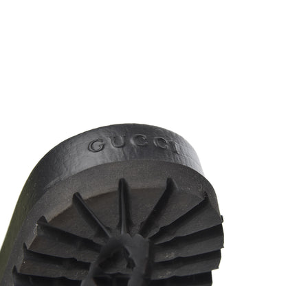 Gucci Rubber Web Mens Lug Sole Slide Sandals 9 Black Green Red 6 of 13