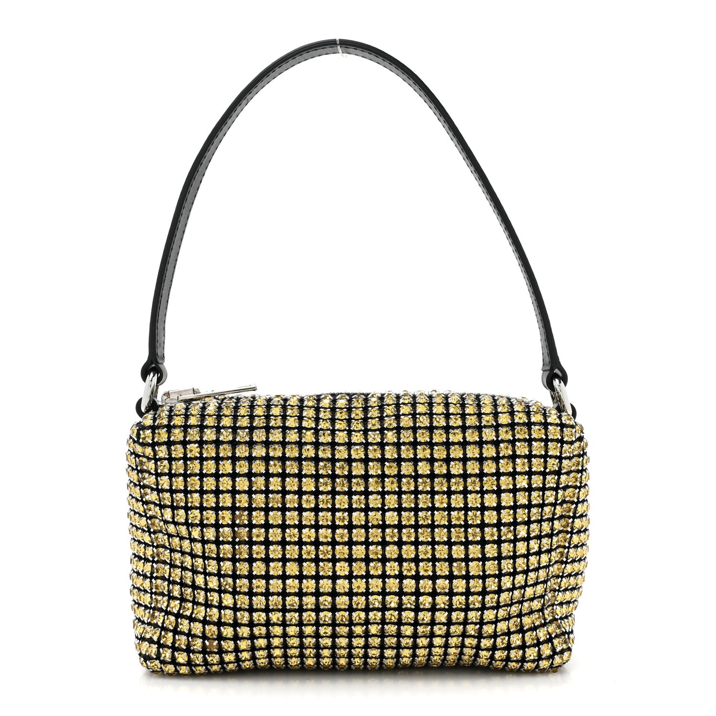 Mesh Crystal Rhinestone Mini Heiress Pouch Porcelain