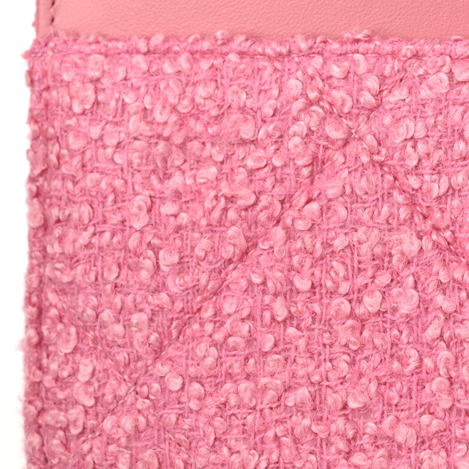 Chanel Wool Tweed Lambskin Quilted Chanel 19 Wallet On Chain WOC Pink 12 of 13