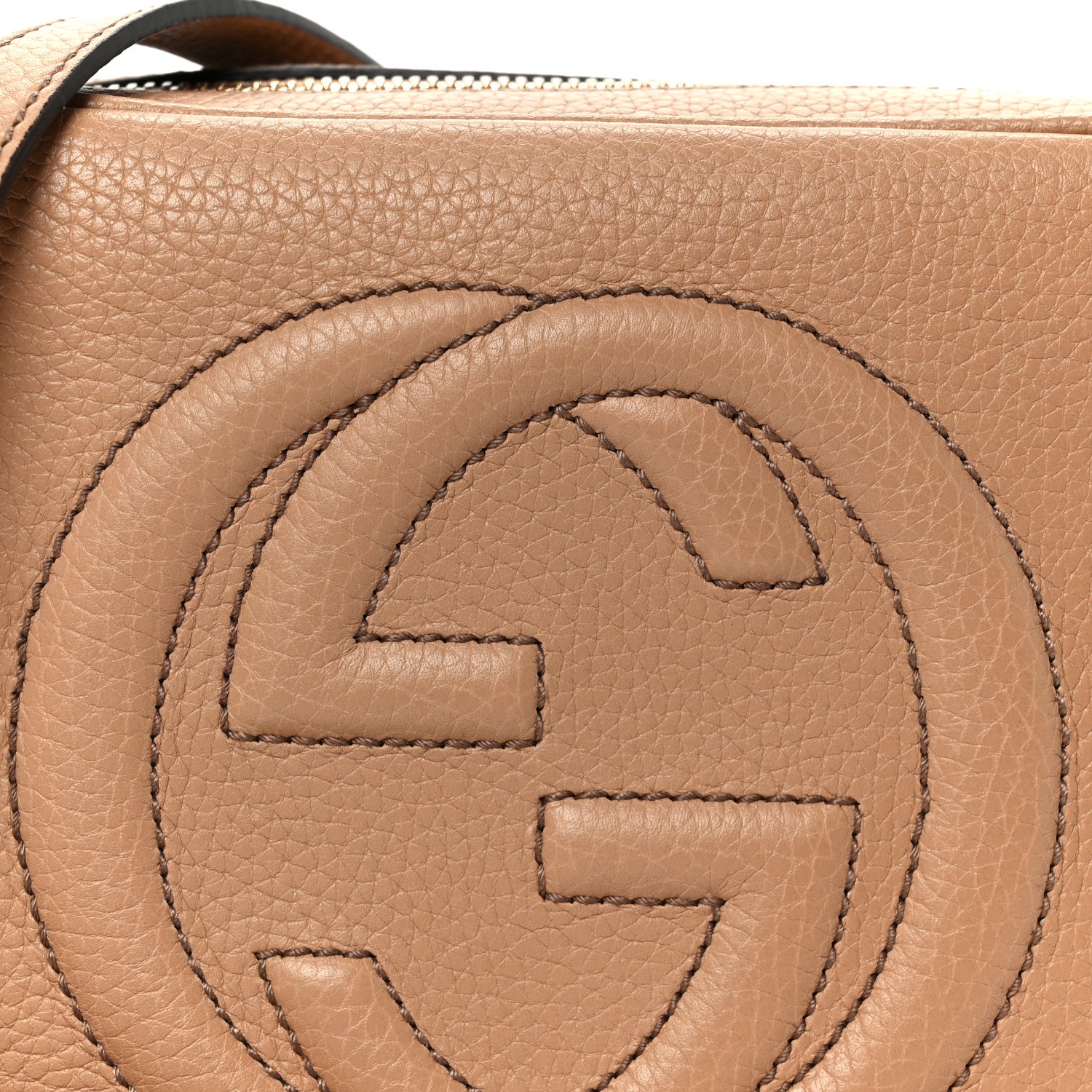 Gucci Pebbled Calfskin Small Soho Disco Bag Camelia 9 of 11