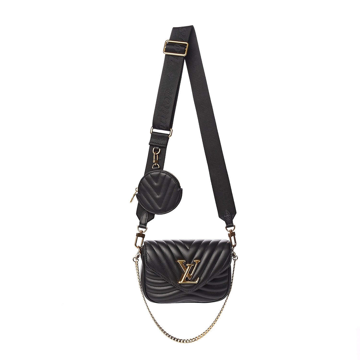 Louis Vuitton Calfskin New Wave Multi Pochette Black 1 of 9