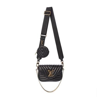Louis Vuitton Calfskin New Wave Multi Pochette Black 1 of 9