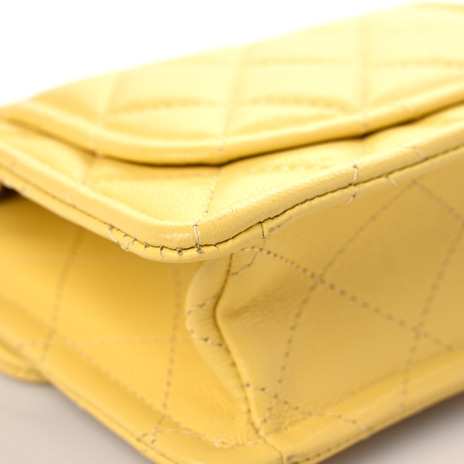 Chanel Caviar Quilted Mini Sweet Classic Flap Yellow 10 of 12