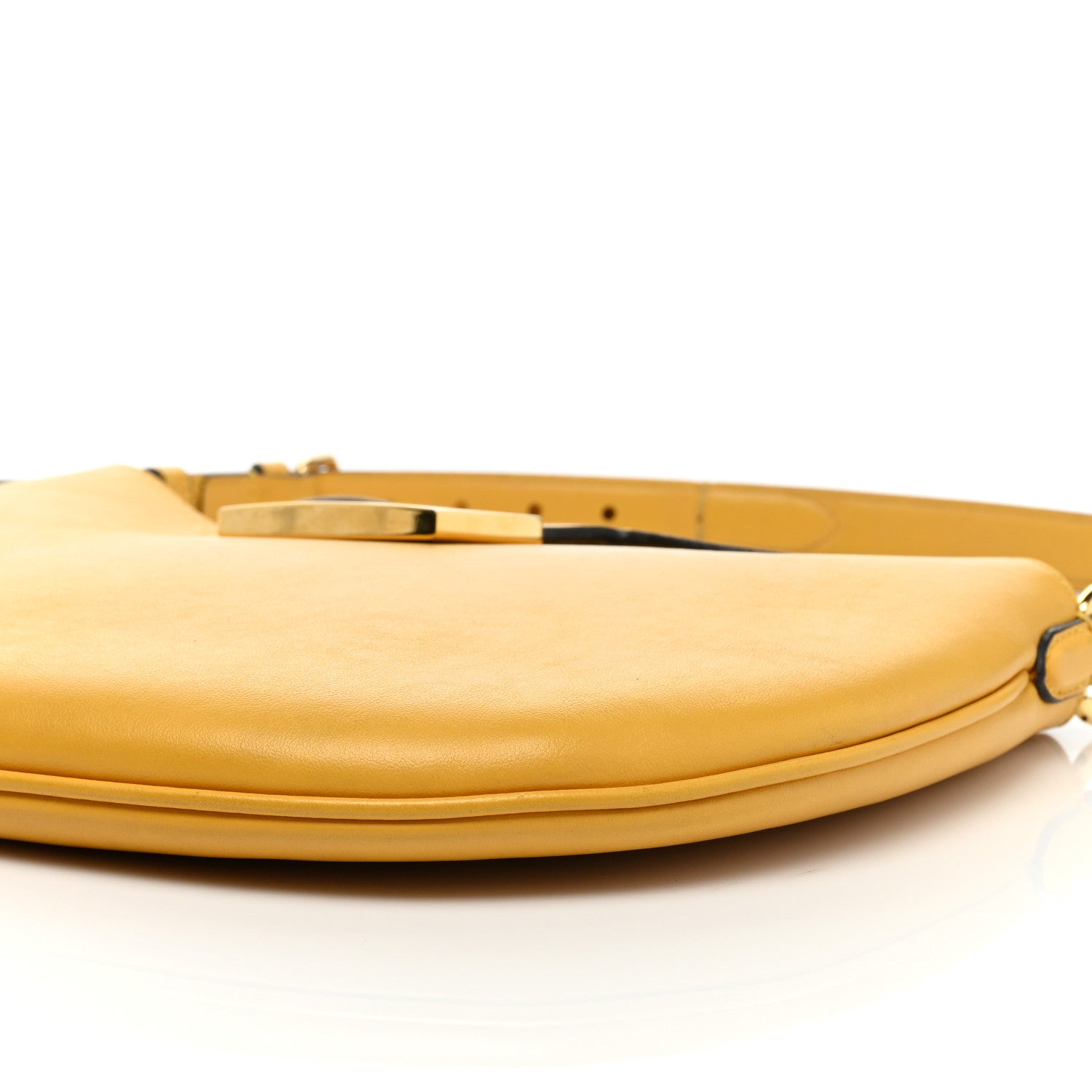 Fendi Vitello Grace Suede Small Croissant Hobo Mimosa 7 of 9