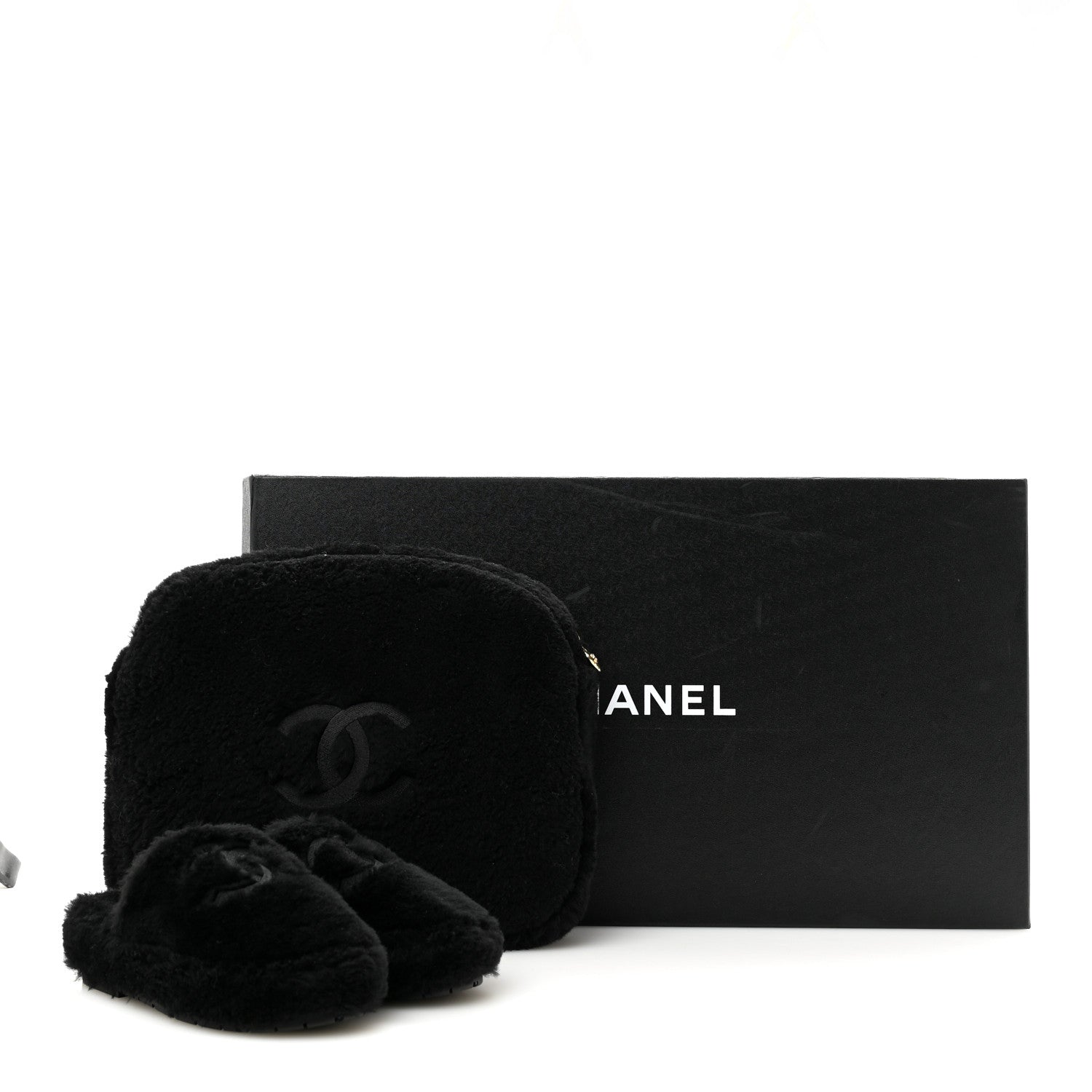 Chanel Shearling CC Flat Mules 35 Black 13 of 13