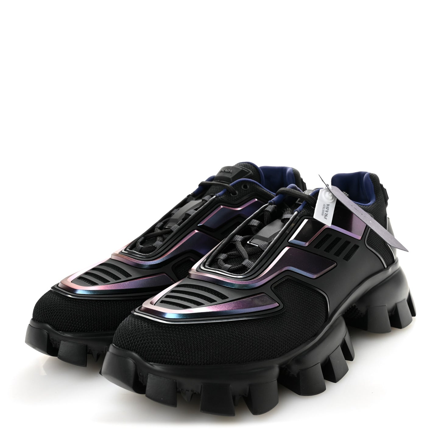 Rubber Knit Fabric Iridescent Mens Cloudbust Thunder Sneakers 10.5 Black