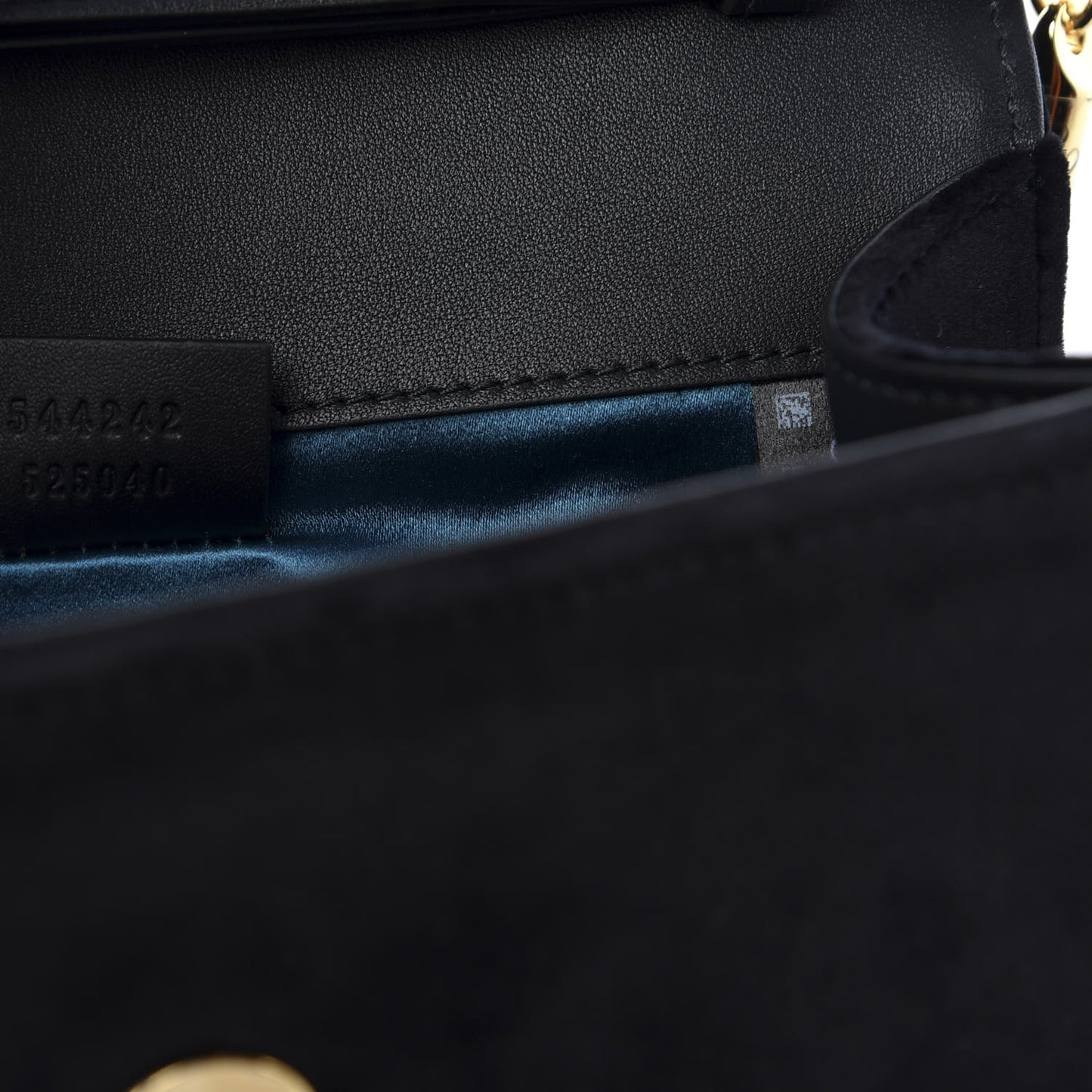 Velvet Crystal Square G Shoulder Bag Black