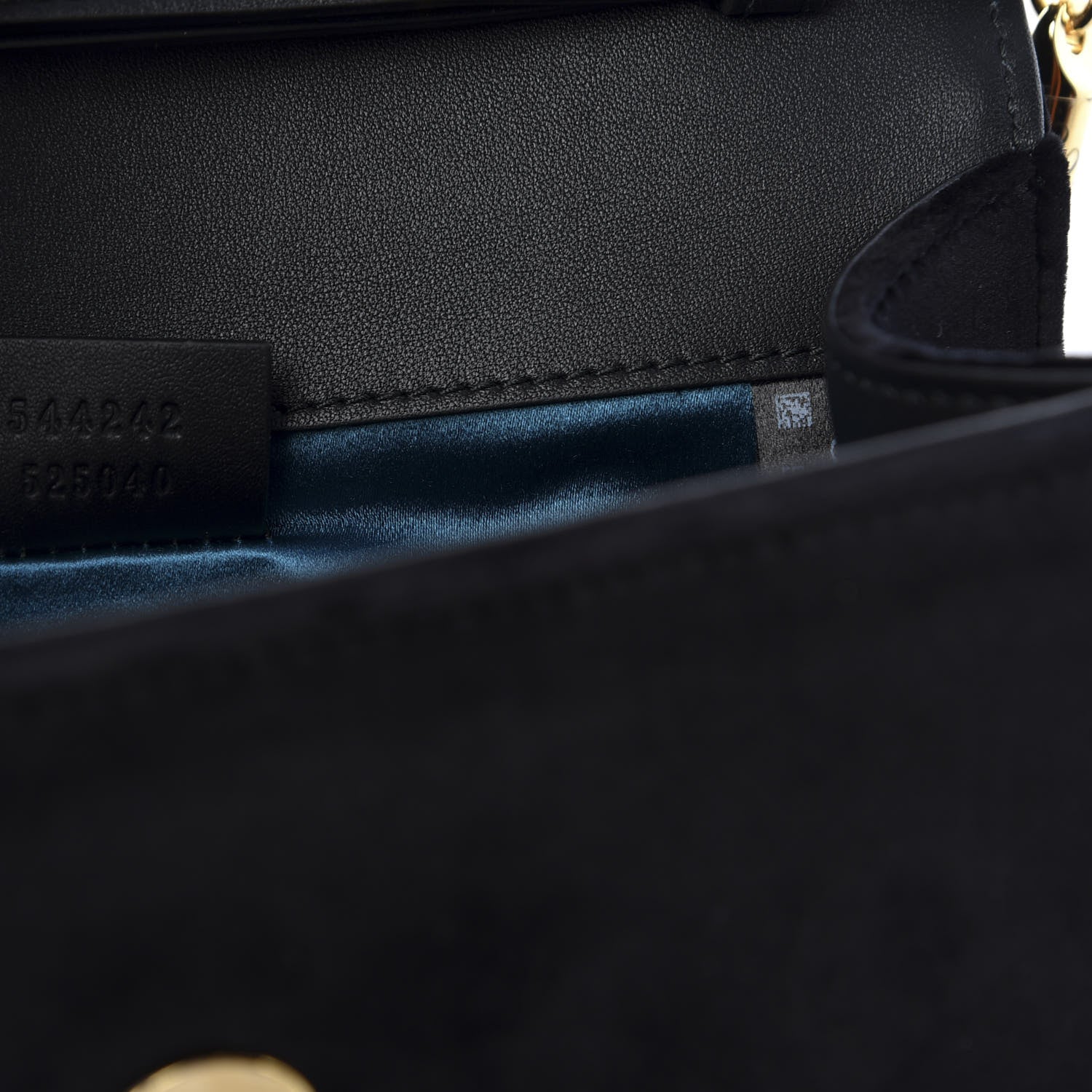 Gucci Velvet Crystal Square G Shoulder Bag Black 8 of 10