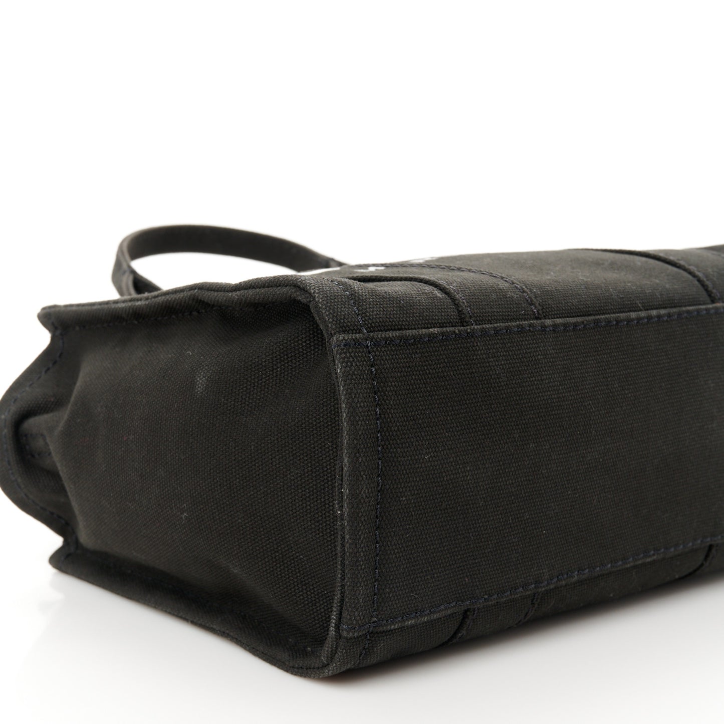 Cotton Canvas Small The Traveler Tote Bag Black