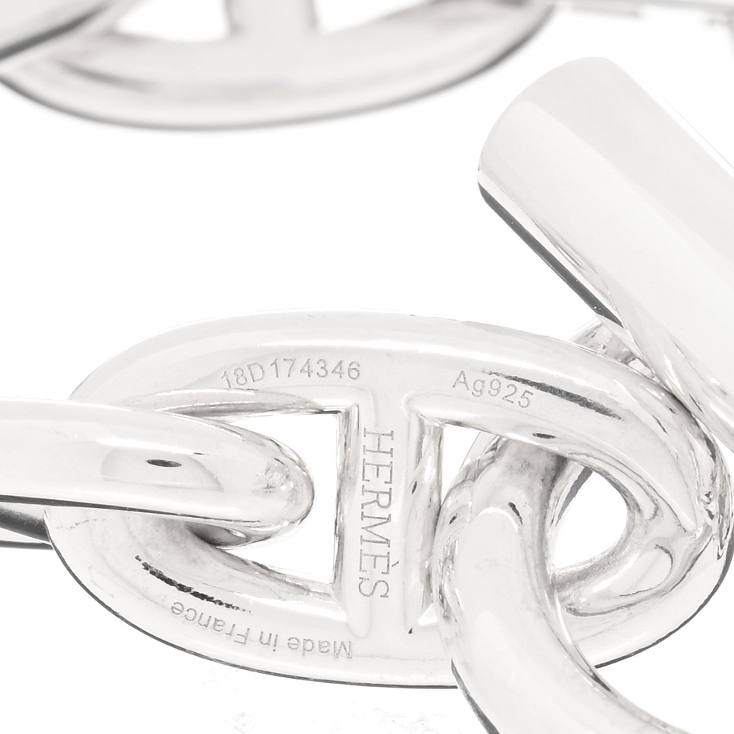 Hermes Sterling Silver GM Chaine d'Ancre Bracelet 3 of 3