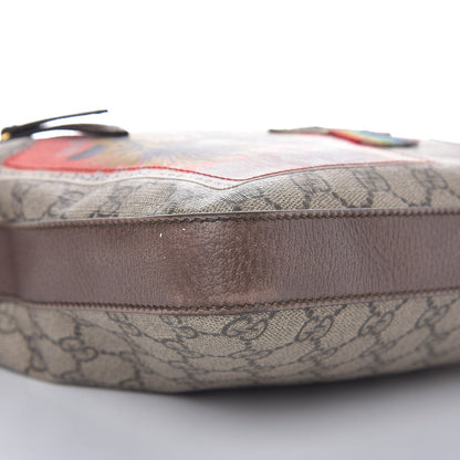 Gucci Soft GG Supreme Monogram Courrier Web Medium Flat Messenger Bag Beige New Acero Multicolor 10 of 12