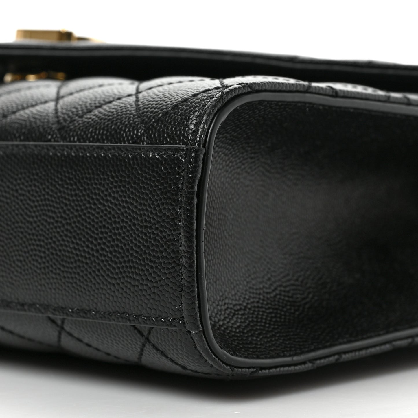 Grain De Poudre Textured Mixed Matelasse Triquilt Medium Monogram Satchel Black