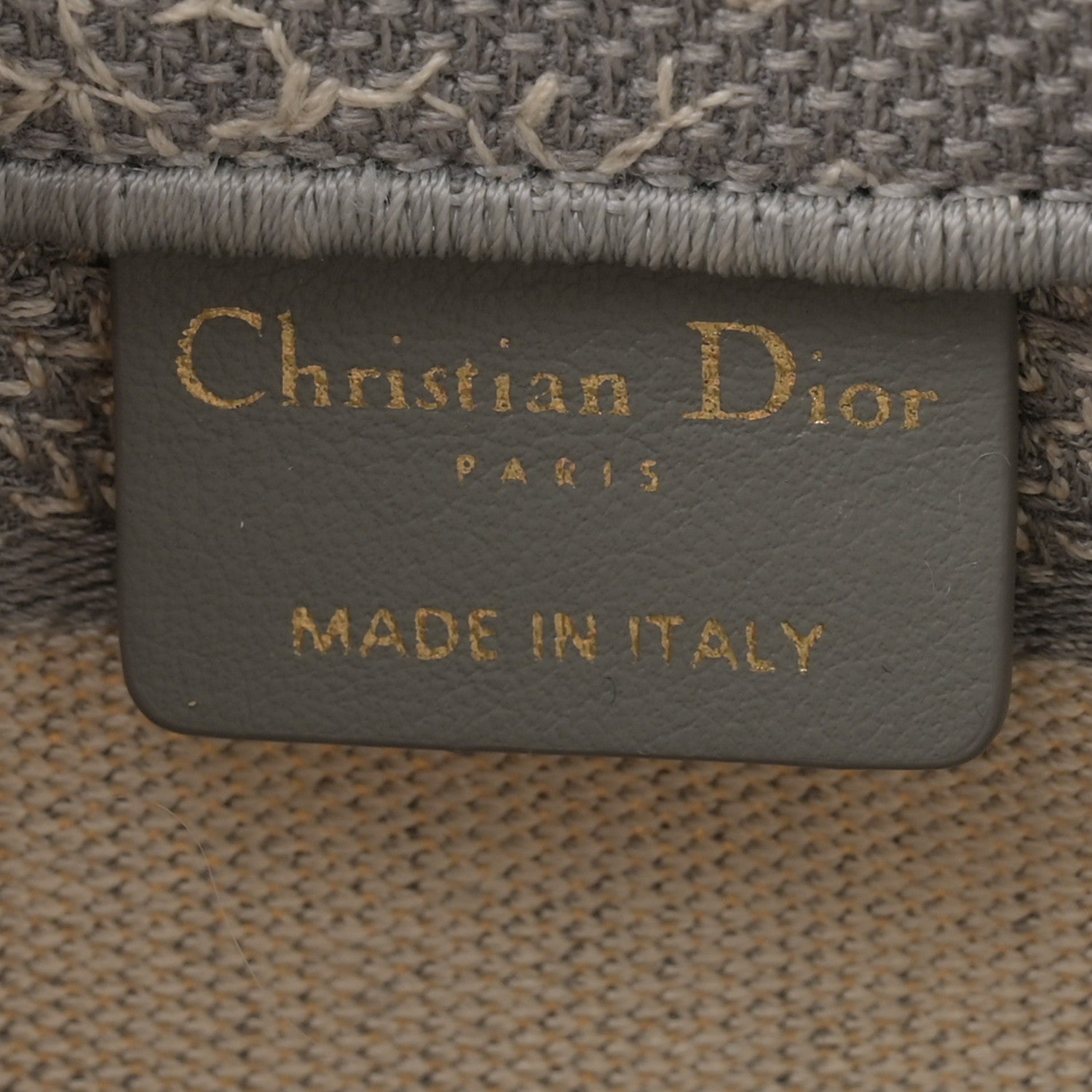 Christian Dior Canvas Embroidered Toile De Jouy Reverse Mini Book Tote With Strap Grey 6 of 12