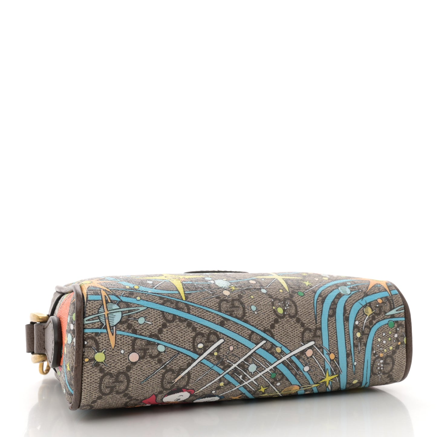 X DISNEY GG Supreme Monogram Donald Duck Interlocking G Shoulder Bag Beige Multicolor New Acero
