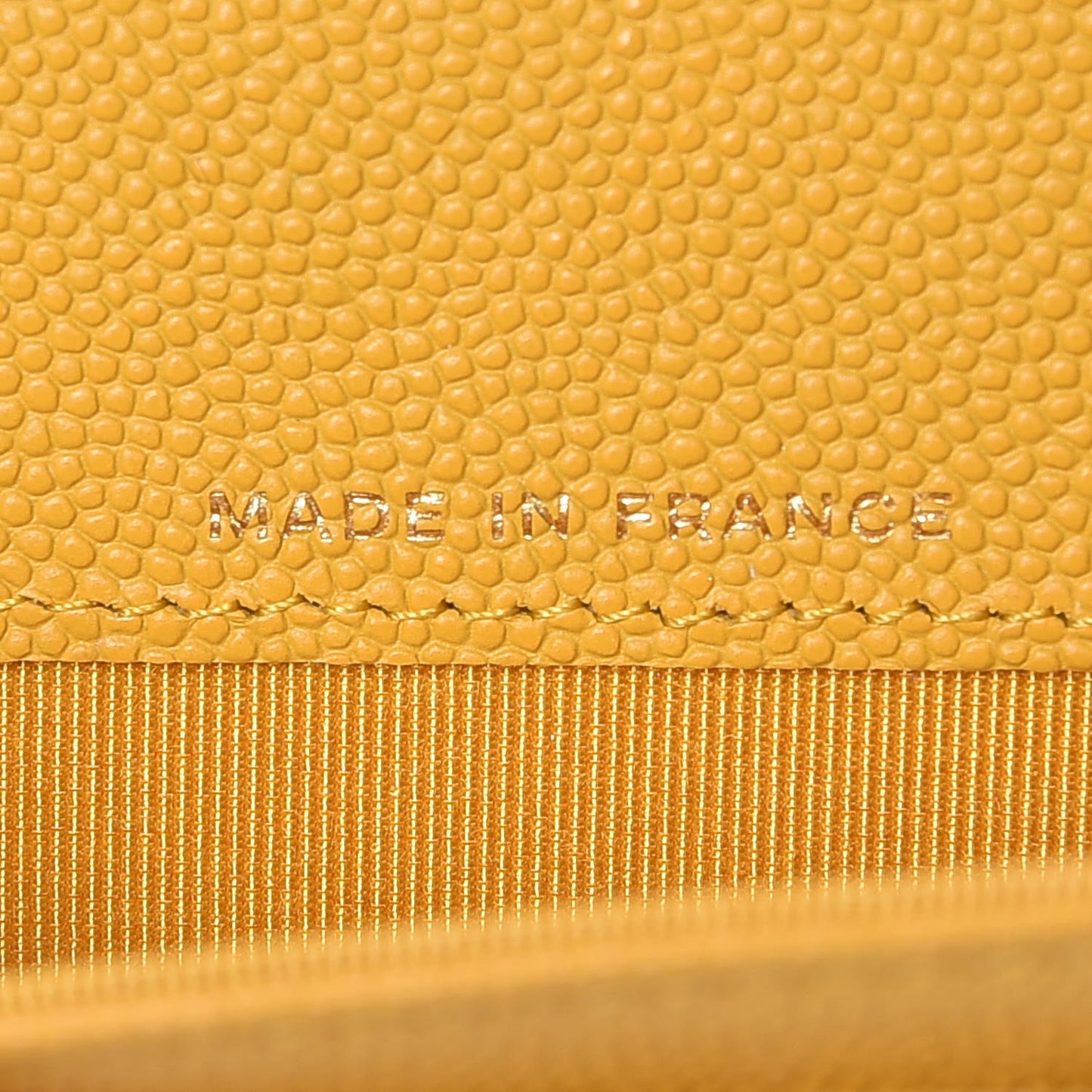 Caviar Quilted Flap Card Holder Yellow