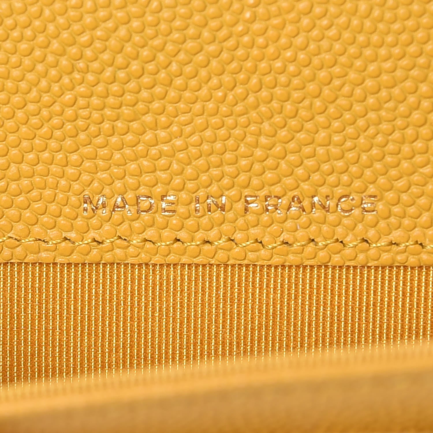 Chanel Caviar Quilted Flap Card Holder Yellow 7 of 9