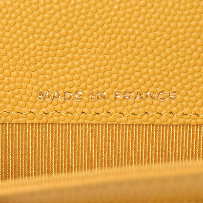 Chanel Caviar Quilted Flap Card Holder Yellow 7 of 9