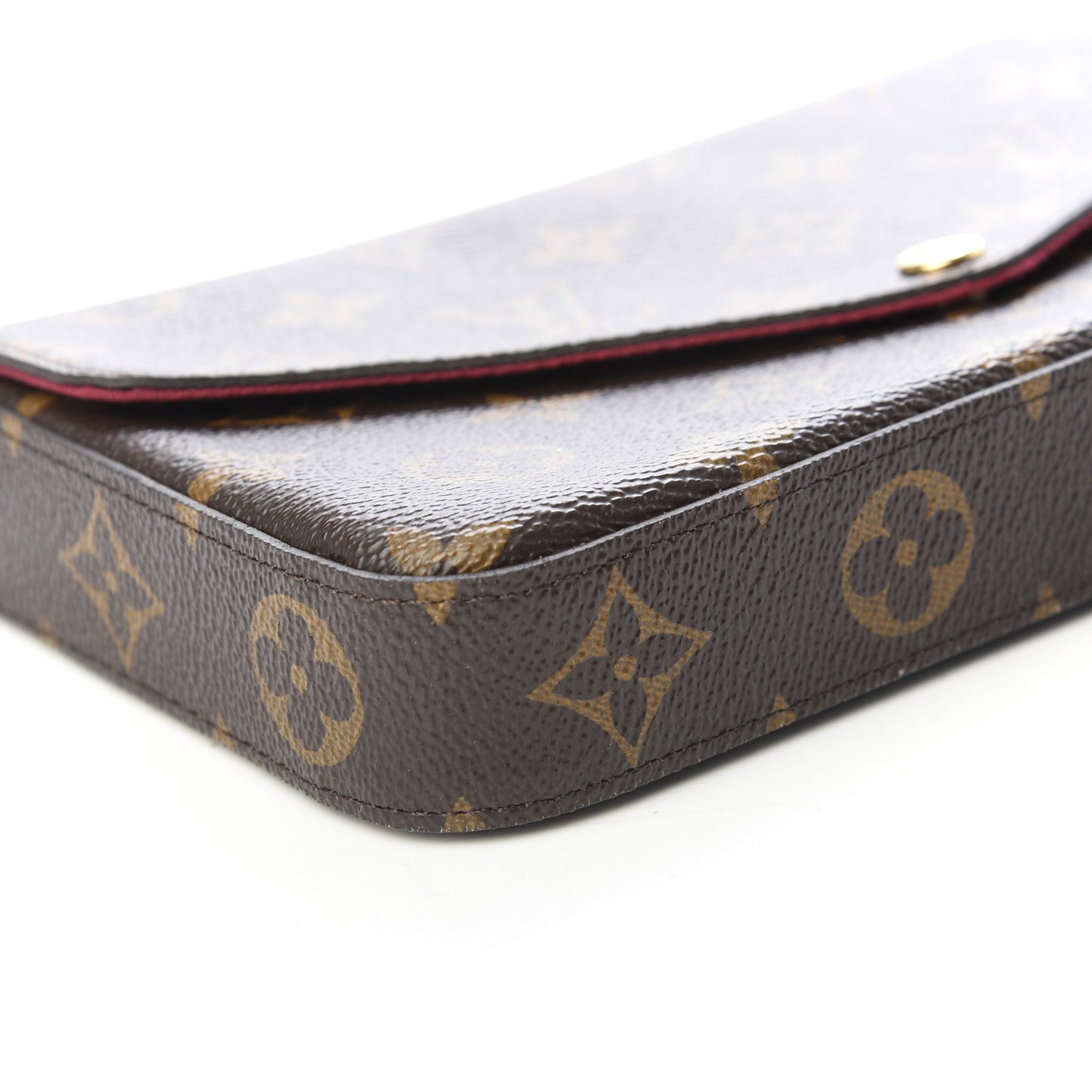 Monogram Pochette Felicie Chain Wallet Fuchsia