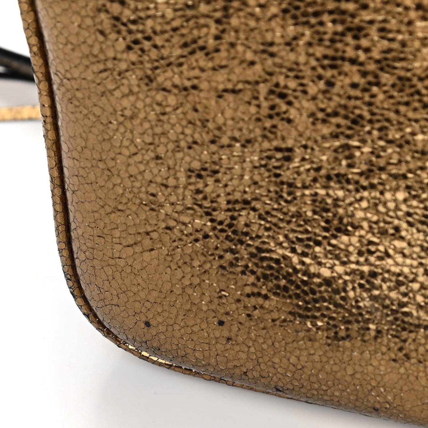Calfskin Lame Monogram Small Lou Camera Bag Gold Olive