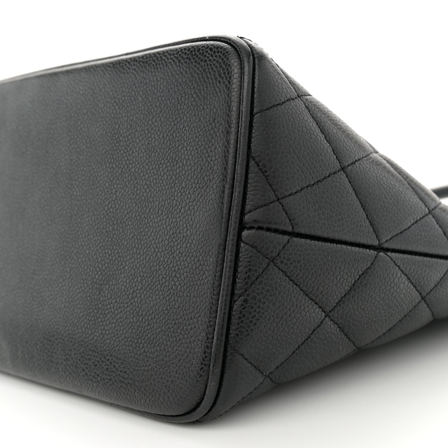 Caviar Quilted Medallion Tote Black