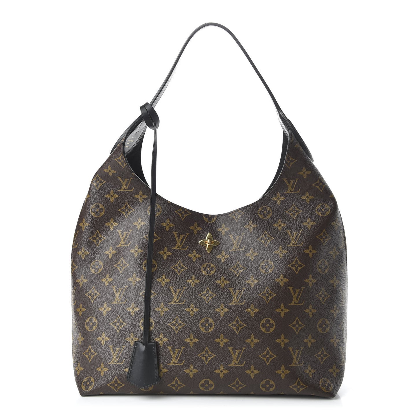 Monogram Flower Hobo Black