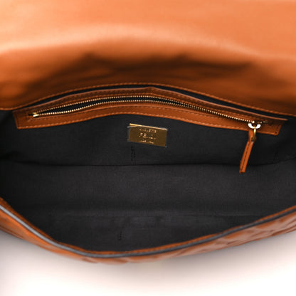 Fendi Nappa FF 1974 Embossed Baguette Coloniale 5 of 11