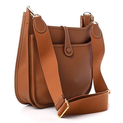 Hermes Taurillon Clemence Evelyne III PM Gold 2 of 4