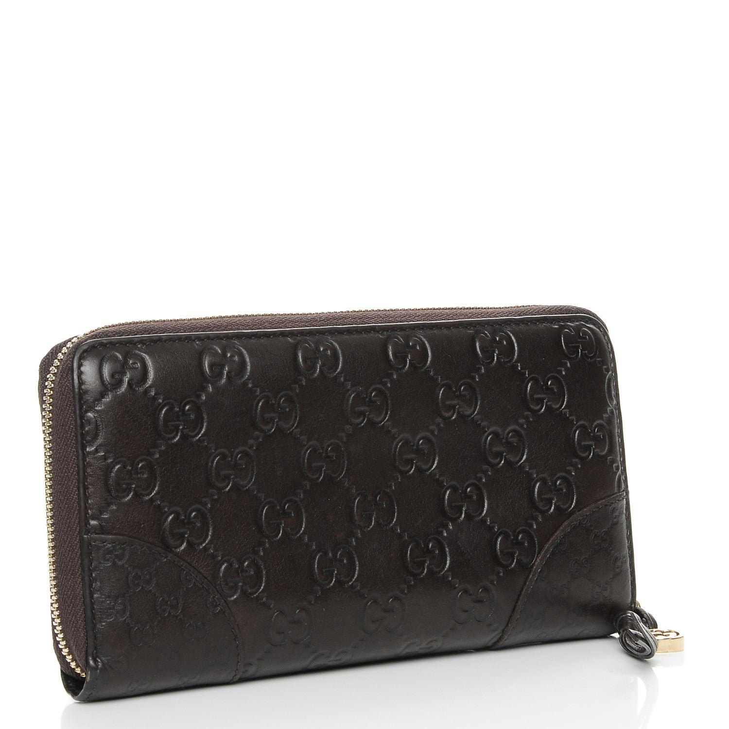 Gucci Guccissima Signature Microguccissima Bree Zip Around Wallet Chocolate 3 of 9