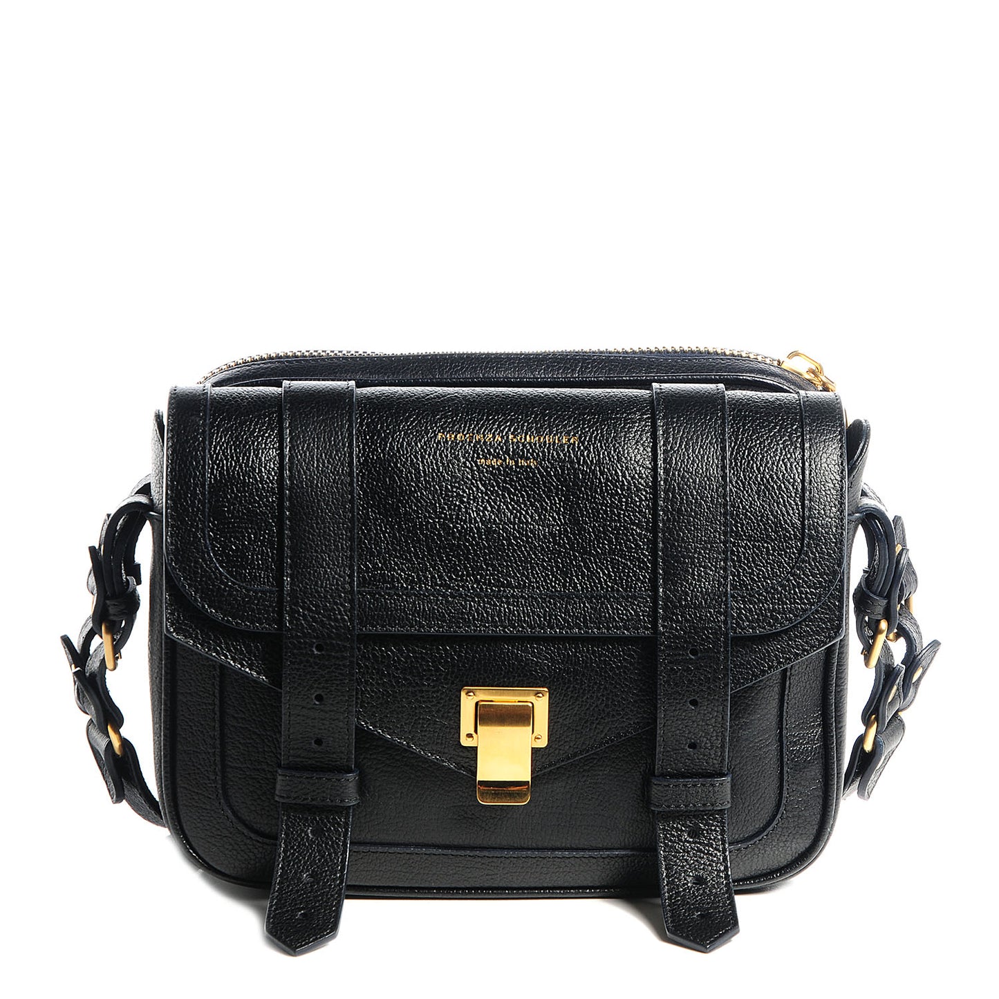 Leather Double Bag Black