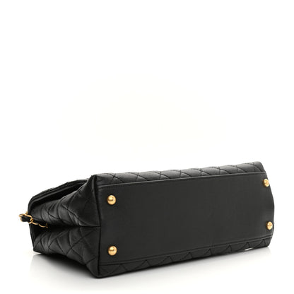 Chanel Caviar Lizard Embossed Quilted Small Coco Handle Flap Black 4 of 12