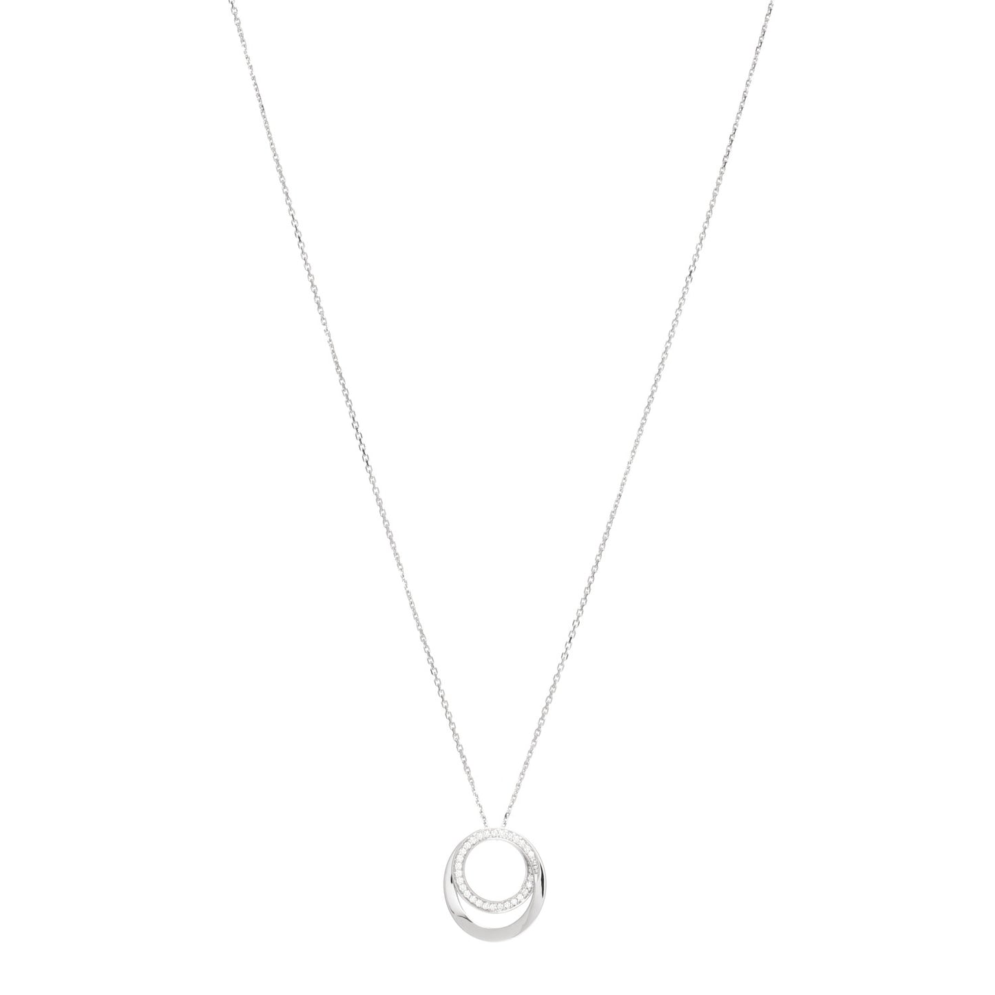 18K White Gold Diamond Etincelle De Cartier Pendant Necklace