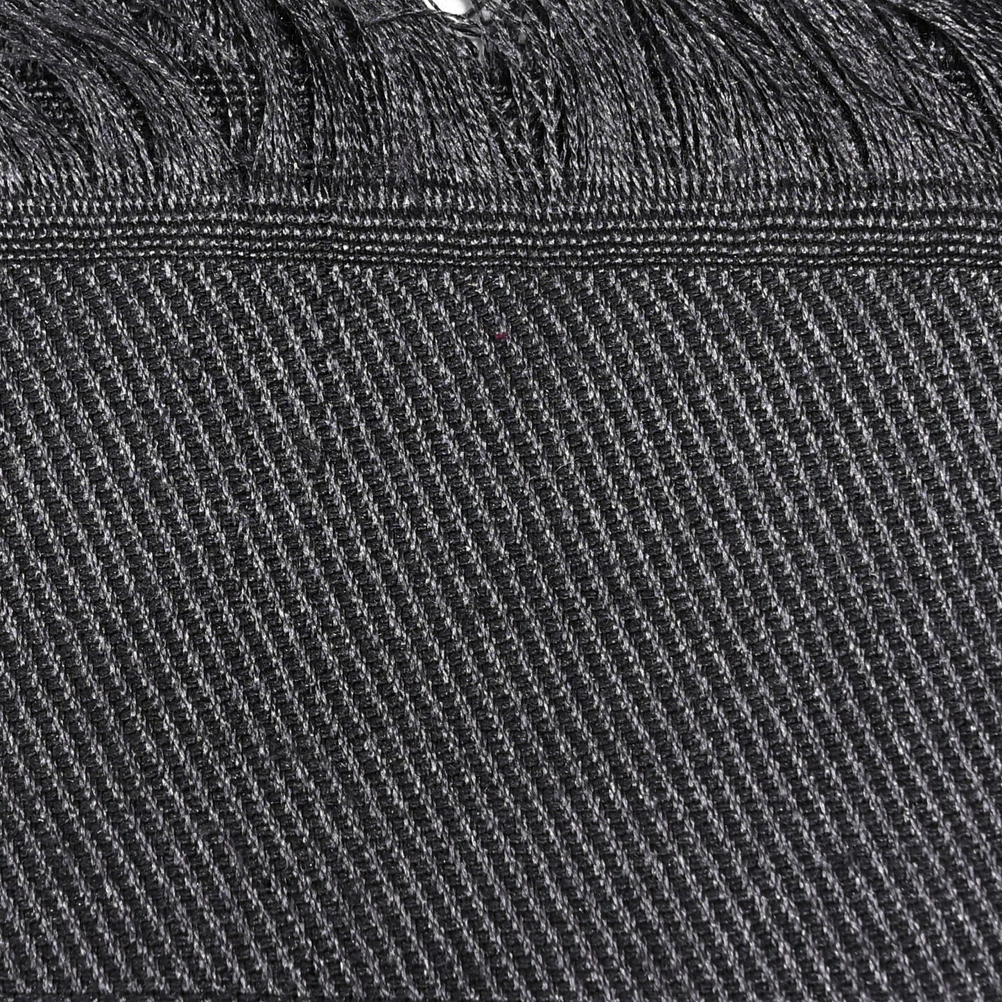 Silk Lurex Wool Monogram Shine Shawl Charcoal Grey