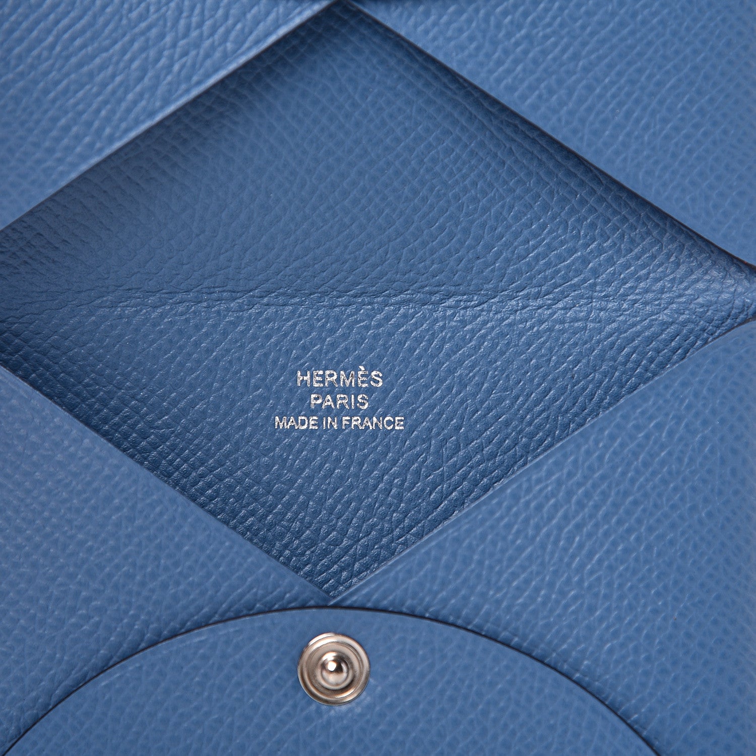 Hermes Epsom Calvi Card Case Deep Bleu 5 of 8