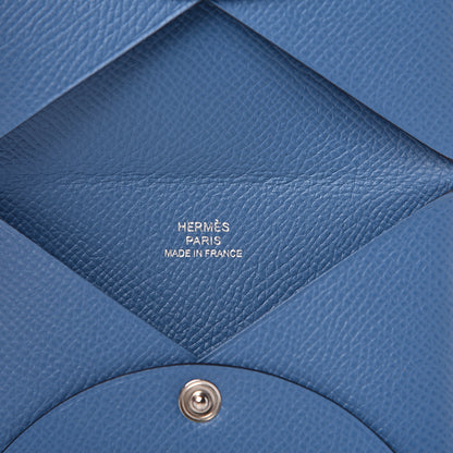 Hermes Epsom Calvi Card Case Deep Bleu 5 of 8