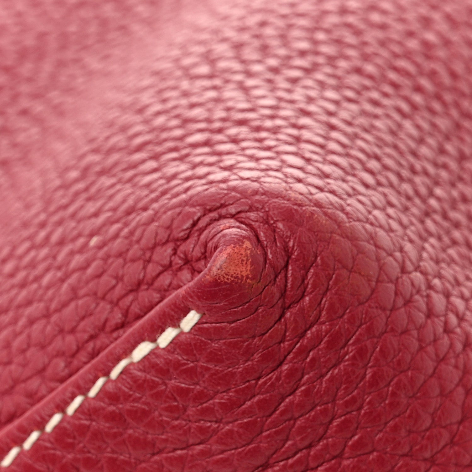 Hermes Taurillon Clemence Double Sens 45 Reversible Tote Rubis Bougainvillea 16 of 19