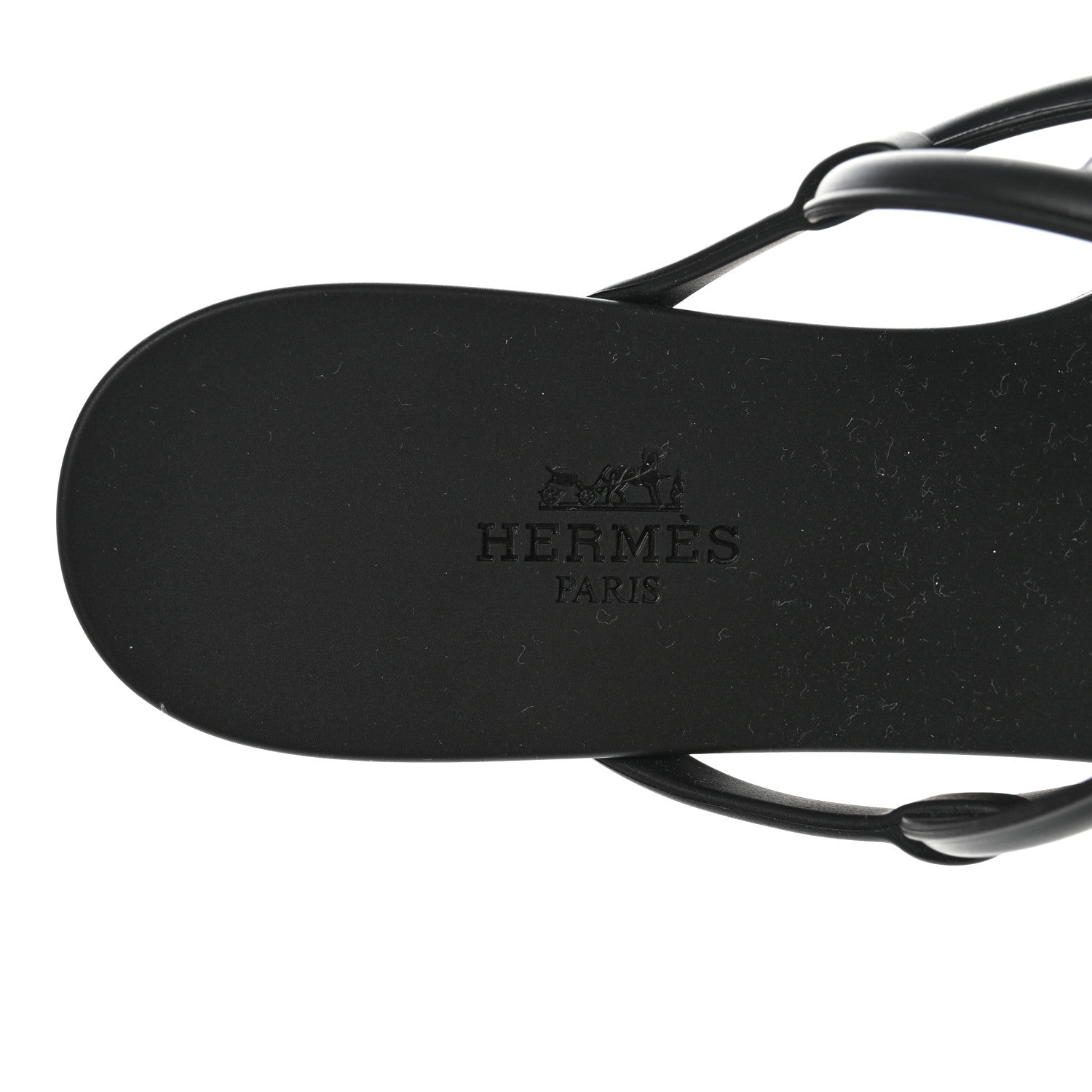 Hermes Rubber Womens Egerie Sandals 36 Black 7 of 8