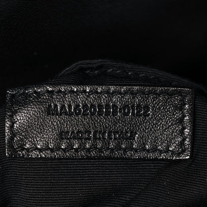 Saint Laurent Lambskin Quilted Toy Loulou Puffer Monogram Chain Satchel Black 7 of 13