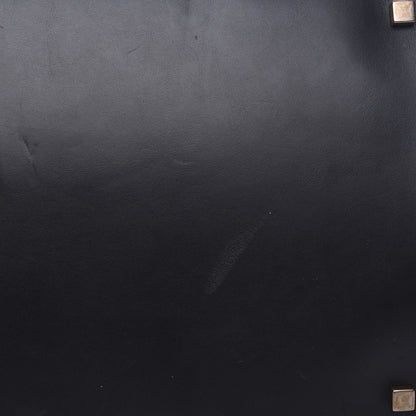 Celine Cotton Canvas Striped Medium Phantom Luggage Navy White 9 of 10