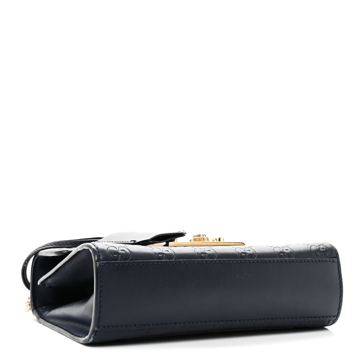 Gucci Guccissima Small Padlock Shoulder Bag Blue Agata 4 of 10