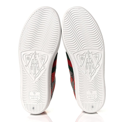 Gucci GG Supreme Monogram Strawberry Web Womens Ace Sneakers 35 Beige Multicolor Red Green 6 of 11