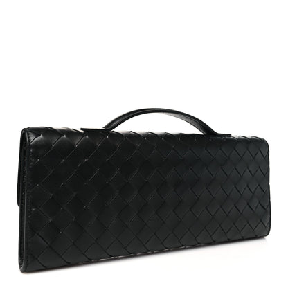 Bottega Veneta Nappa Intrecciato Long Andiamo Top Handle Clutch Black 3 of 7