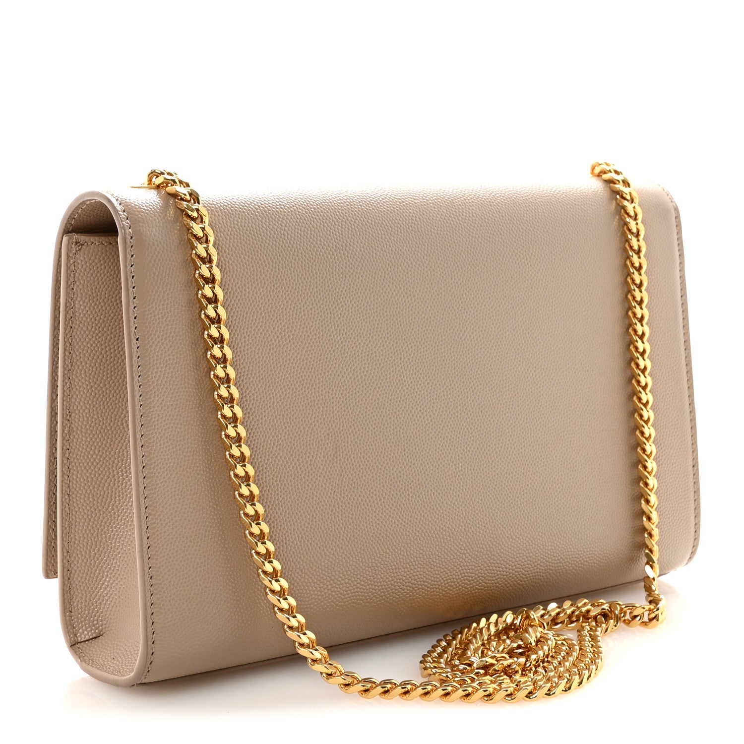 Saint Laurent Grain De Poudre Medium Monogram Kate Satchel Nude Powder 3 of 9