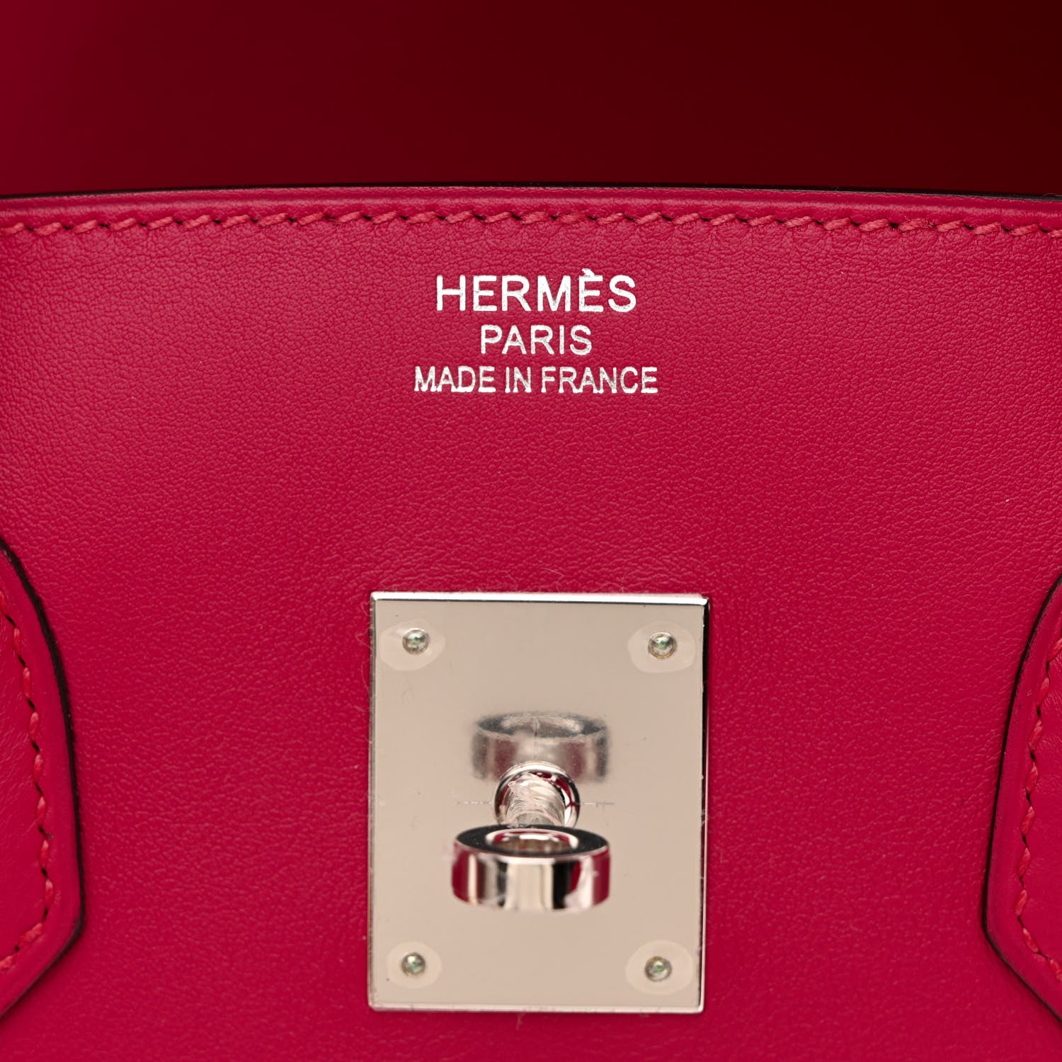 Hermes Swift Twill H Fray Fray Birkin 35 Framboise Ecru 6 of 12