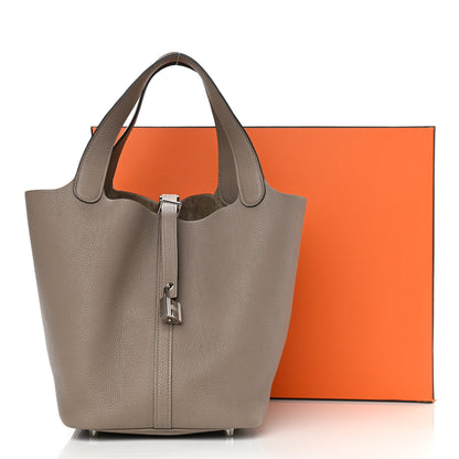 Hermes Taurillon Maurice Picotin Lock 22 MM Gris Asphalte 12 of 12