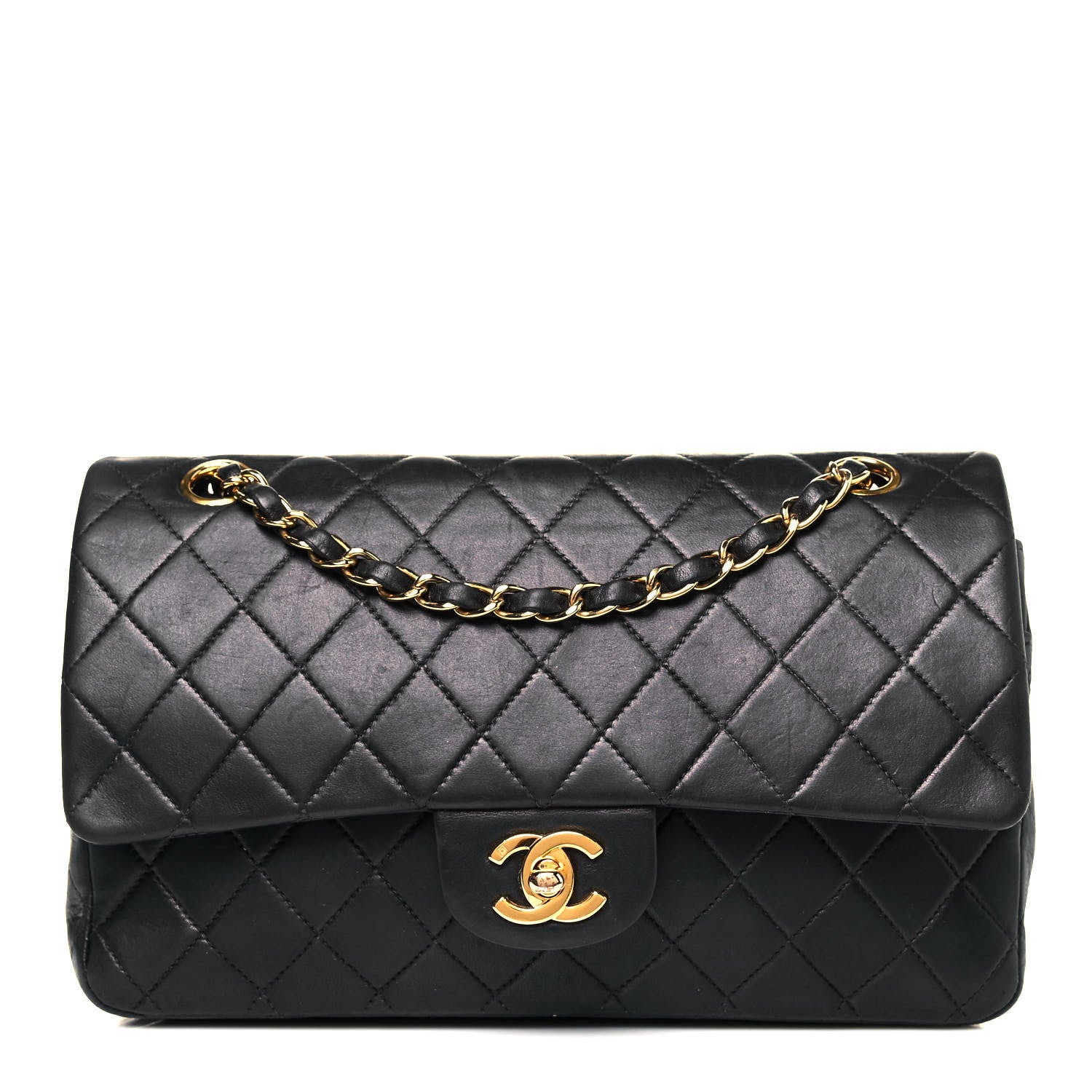 Chanel Lambskin Quilted Medium Double Flap Black 1 of 21