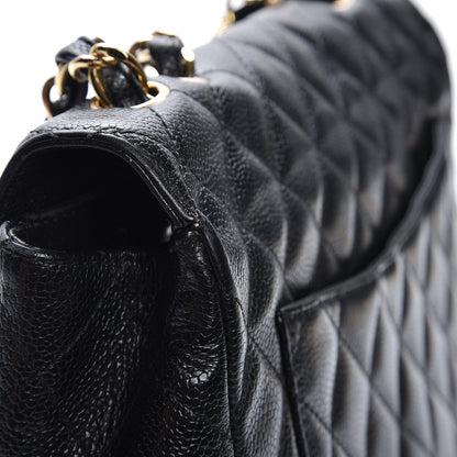 Chanel Caviar Quilted Jumbo Single Flap Black 6 of 14