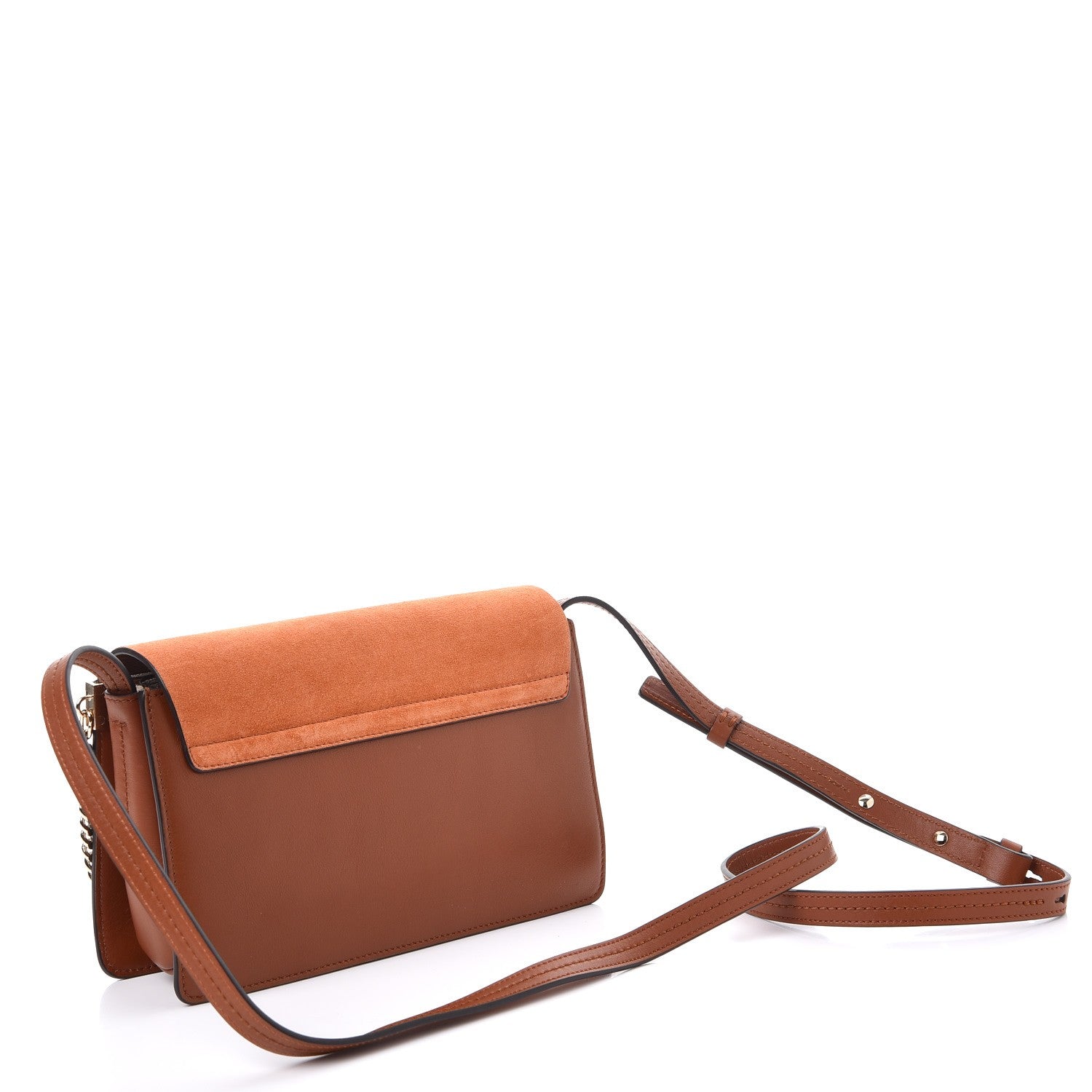 Chloe Suede Calfskin Small Faye Shoulder Bag Tobacco 3 of 8